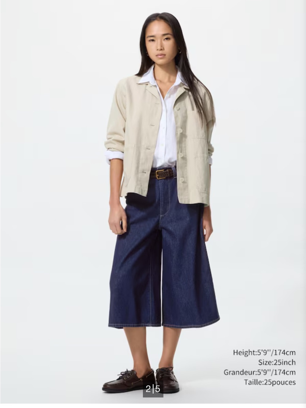 Uniqlo Unisex Denim Culotte- Size 32 NWT
